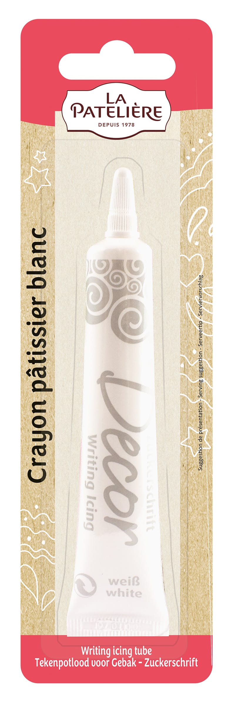 La Patelière Décors Crayon Pâtissier Blanc Écriture
