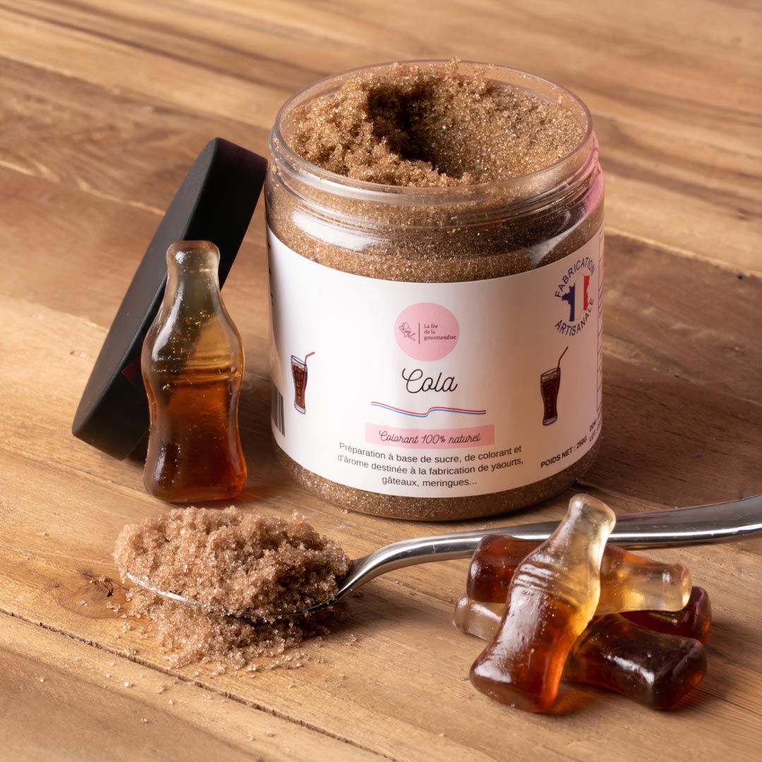 La fée de la gourmandise Sucres aromatisés sucre cola pot 250G