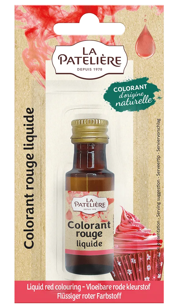 La Patelière Secrets de pâtissiers colorant liquide rouge naturel