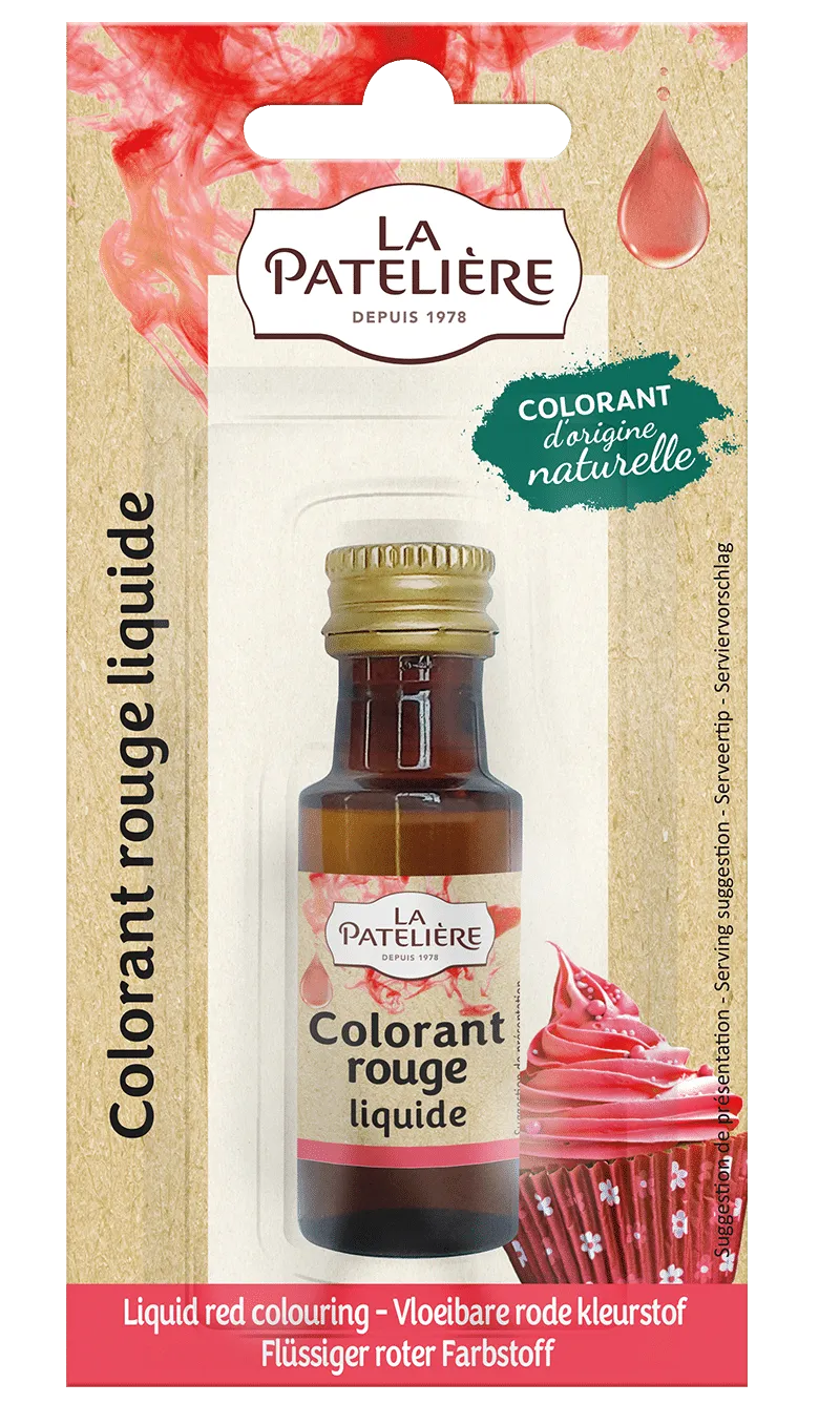 La Patelière Secrets de pâtissiers colorant liquide rouge naturel