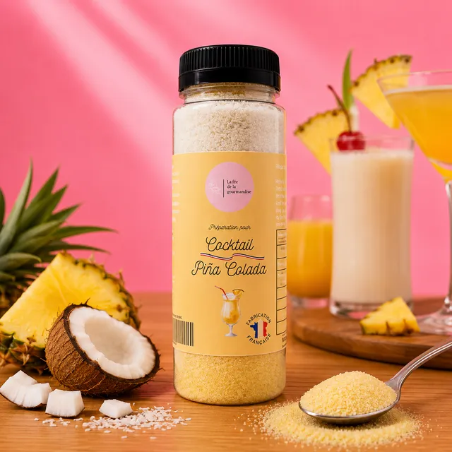 La fée de la gourmandise Cocktail piña colada préparation rhum