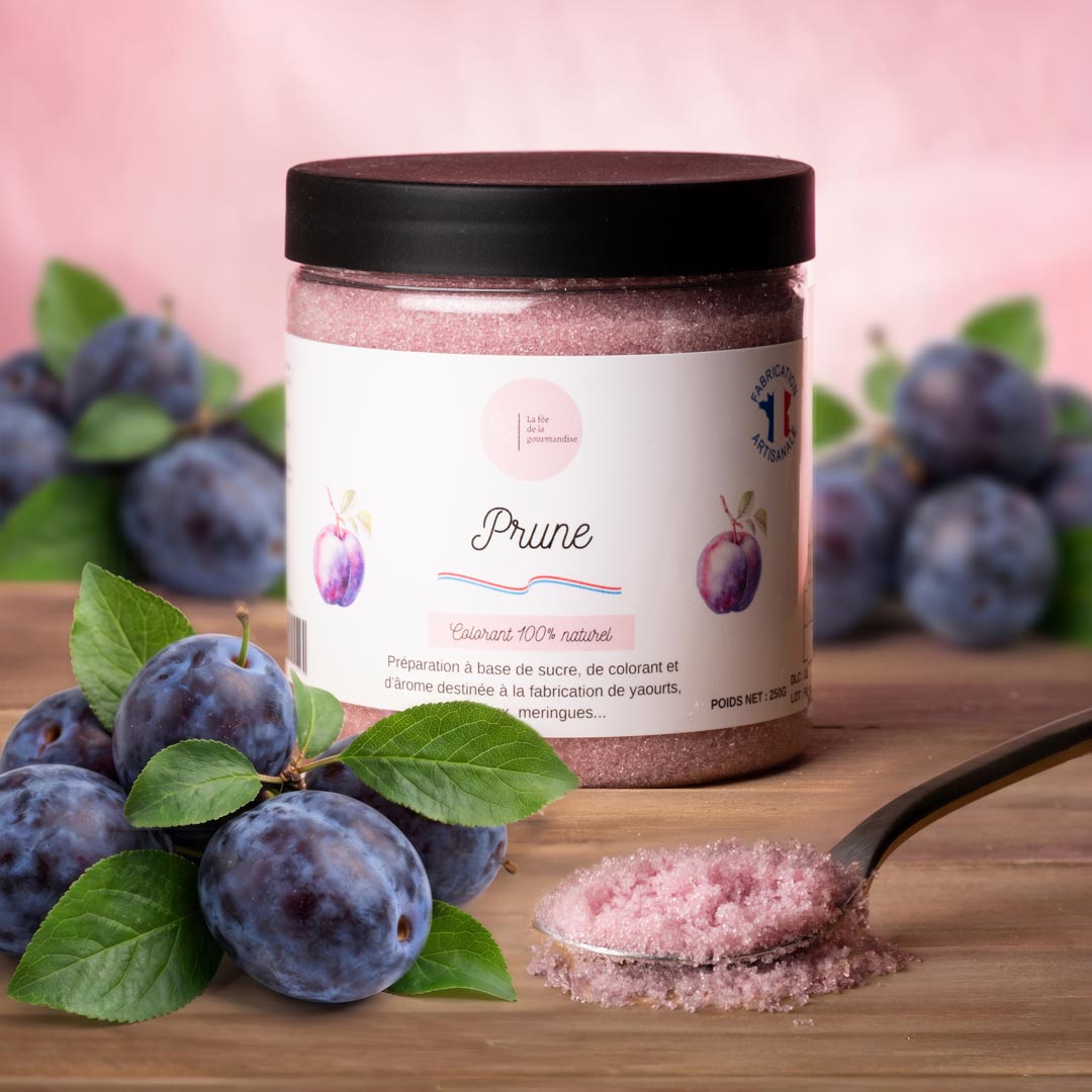 La fée de la gourmandise Sucres aromatisés Prune sucre 50g violet