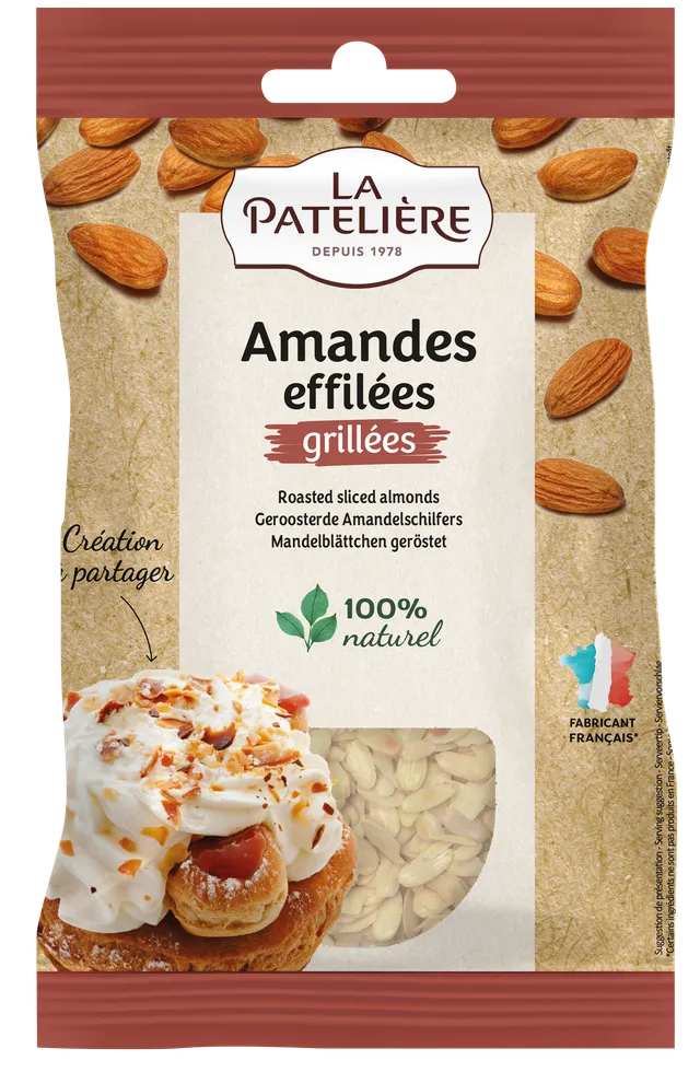 La Patelière Amandes effilées grillées fruits secs croquant