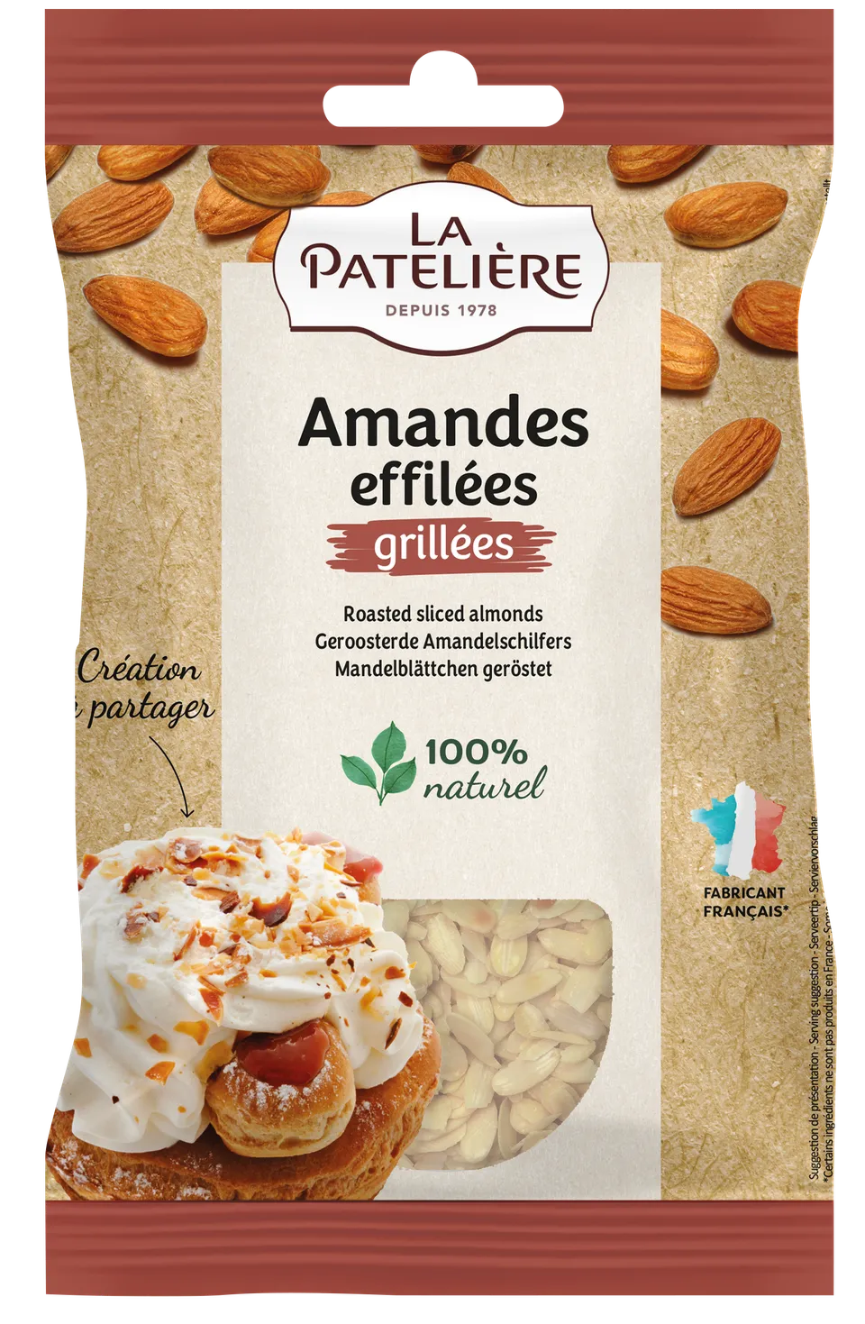 La Patelière Amandes effilées grillées fruits secs croquant