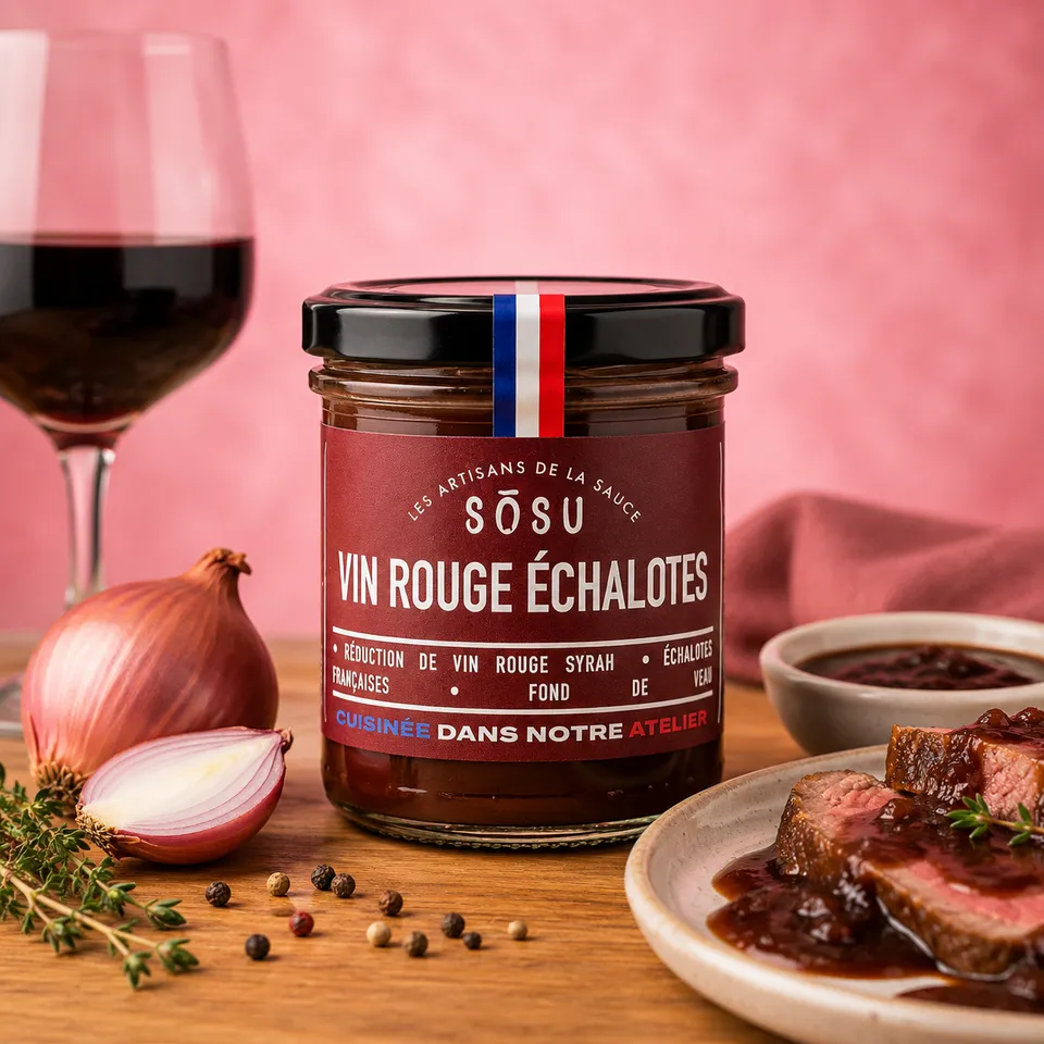 La fée de la gourmandise sauce vin rouge échalotes 130 g viande