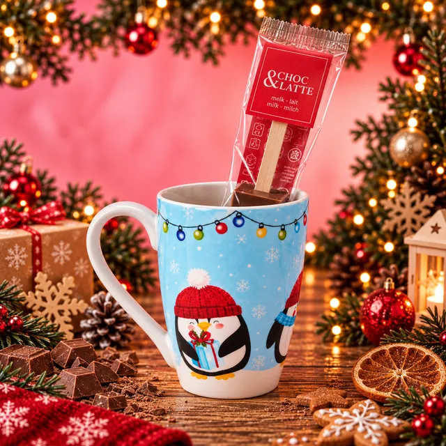 La fée de la gourmandise tasse pingouin chocolat chaud 30g