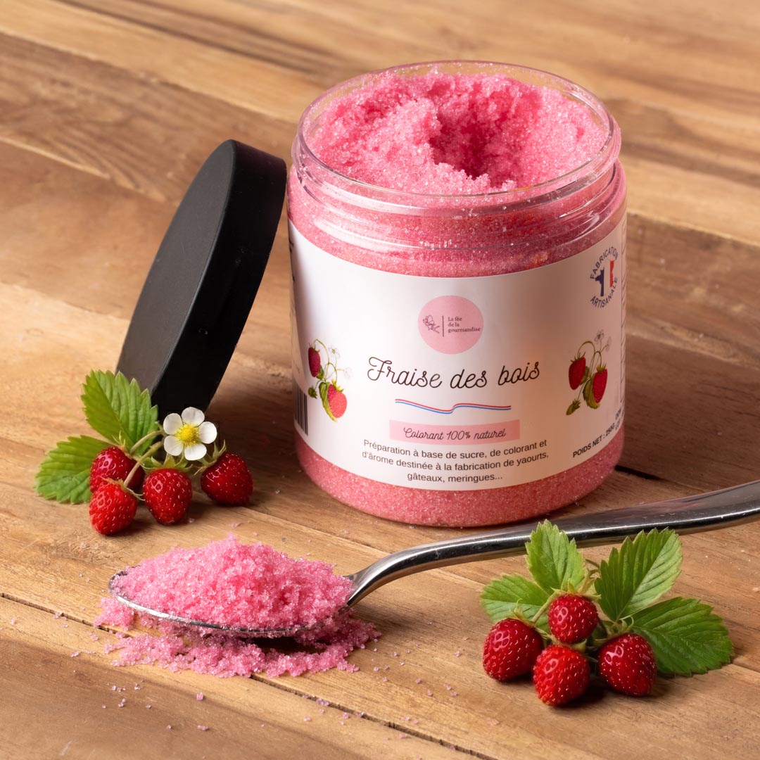 La fée de la gourmandise Sucres Fraise des Bois sucre 50g fruité