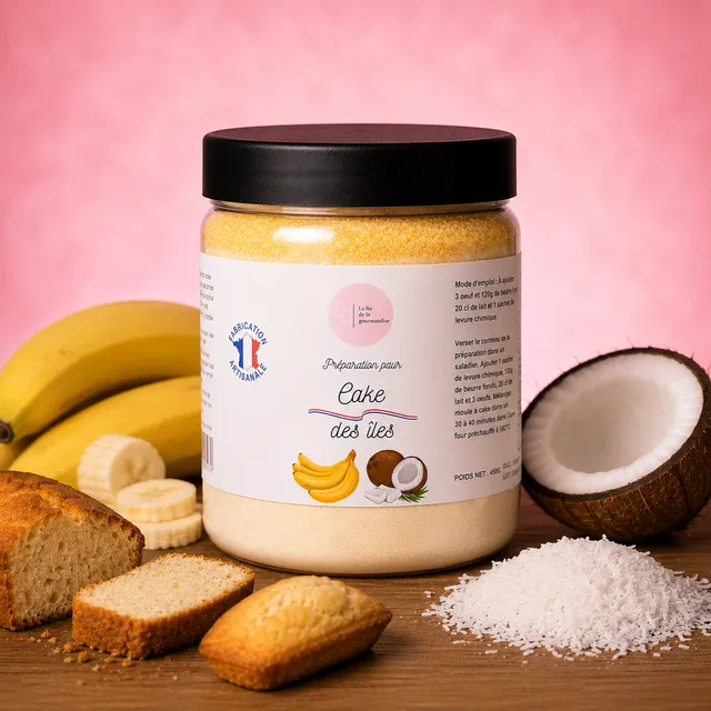 La fée de la gourmandise Les préparations sucrées Cake banane coco