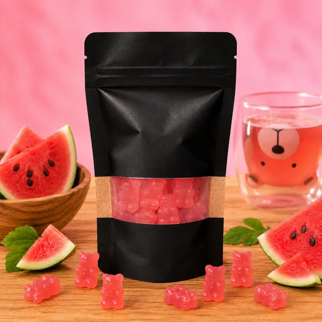 La fée de la gourmandise Ourson Pastèque infusion fruitée à croquer