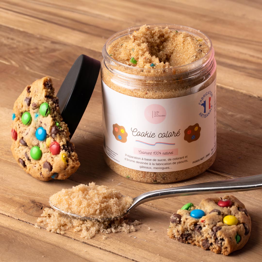 La fée de la gourmandise Cookie sucre aromatisé pot 250g