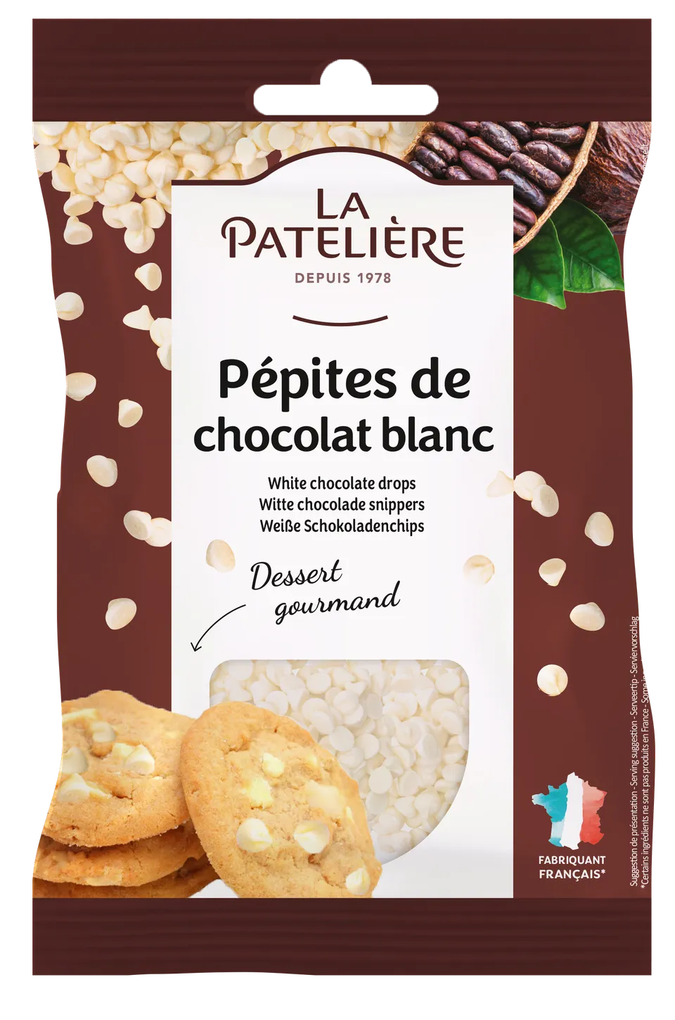 La Patelière Chocolats Pépites chocolat blanc cookies