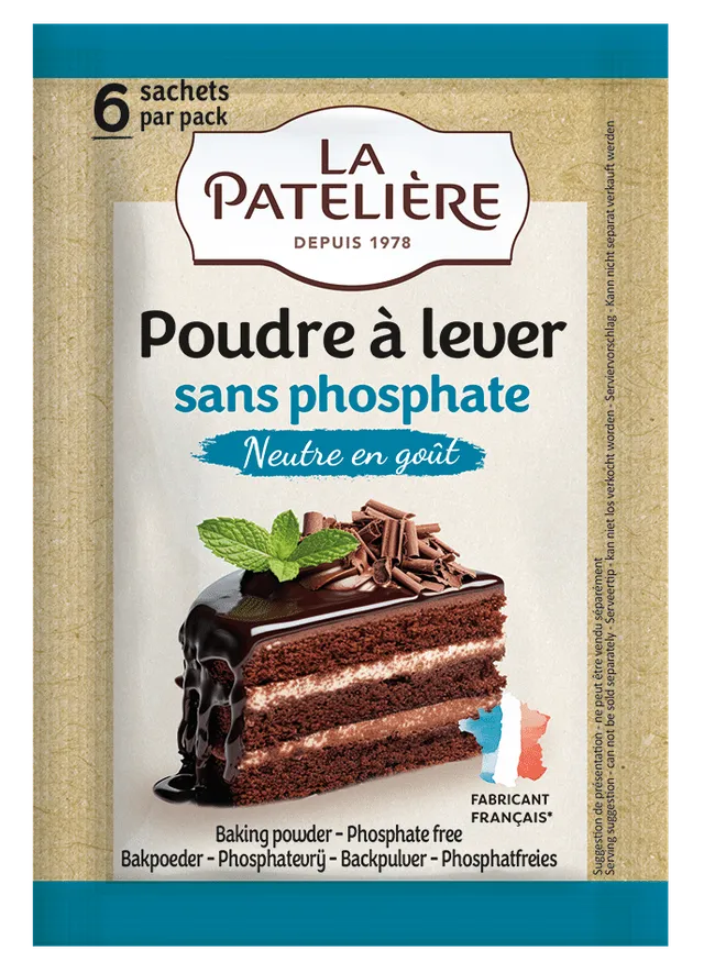 La Patelière Poudre à Lever sans Phosphate Gâteau Cake