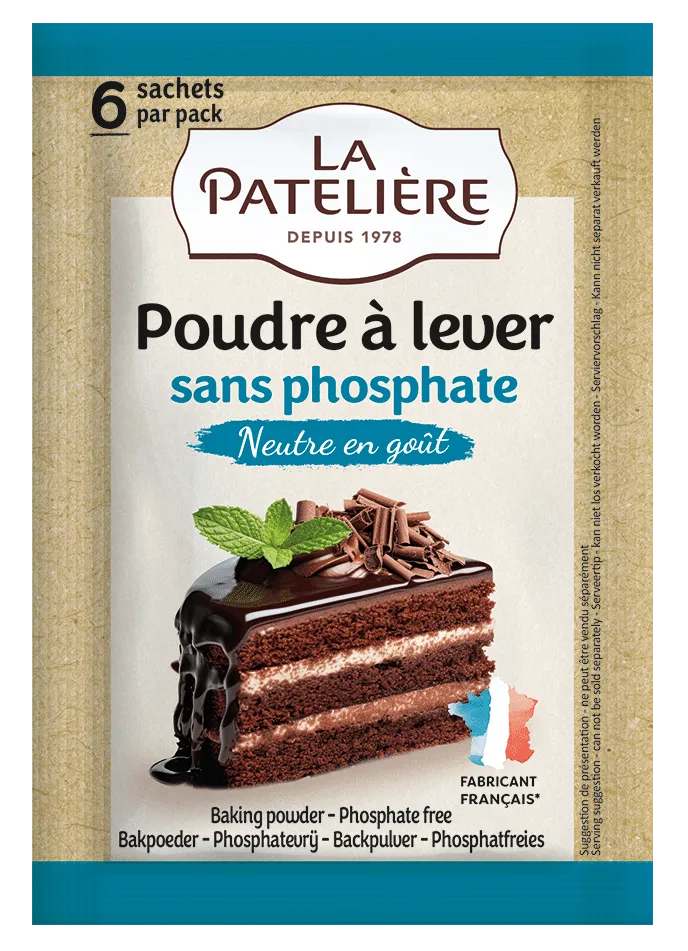 La Patelière Poudre à Lever sans Phosphate Gâteau Cake