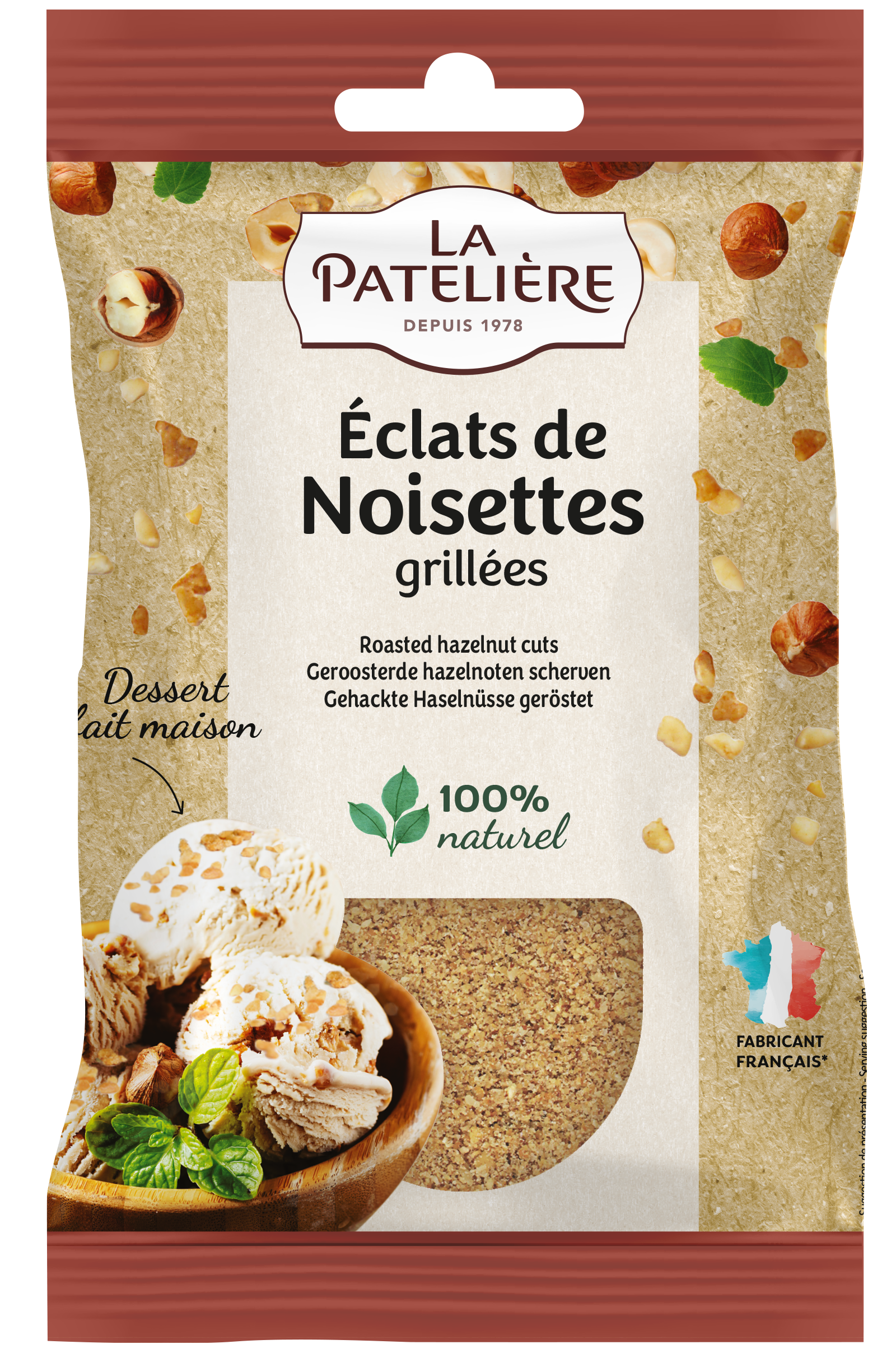 La Patelière Fruits secs Éclats de noisette torréfiés croquant