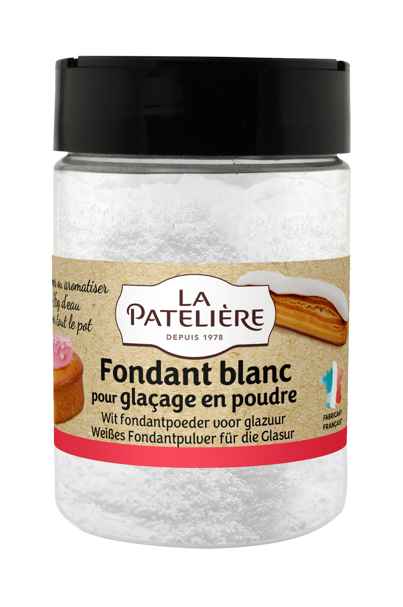 La Patelière Sucres et levures fondant blanc poudre glaçage