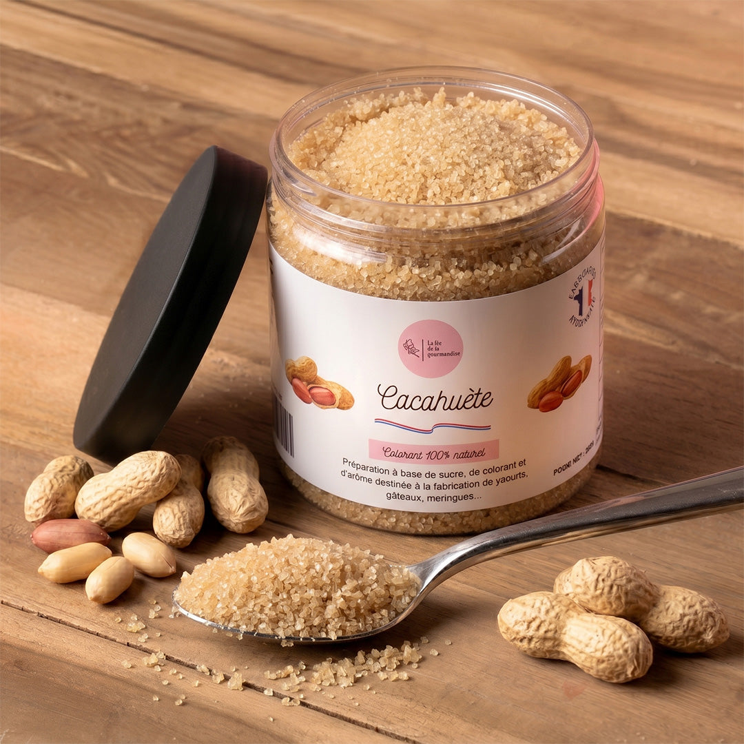La fée de la gourmandise Sucre aromatisé sucre parfumé 250g cacahuète