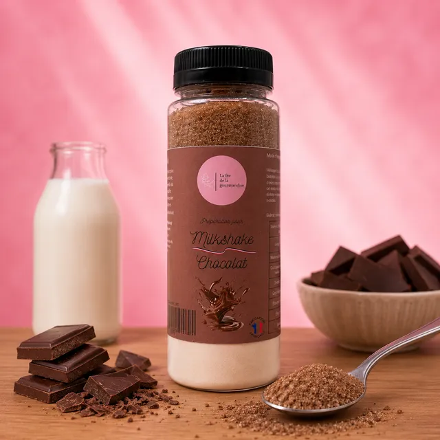 La fée de la gourmandise Milkshake chocolat pépites pot 145G