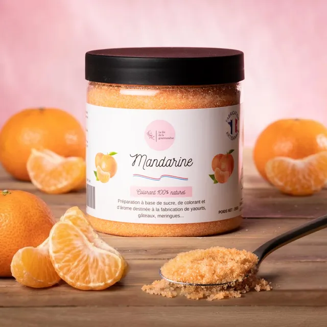 La fée de la gourmandise Sucres aromatisés Mandarine sucre pot 250g fruité