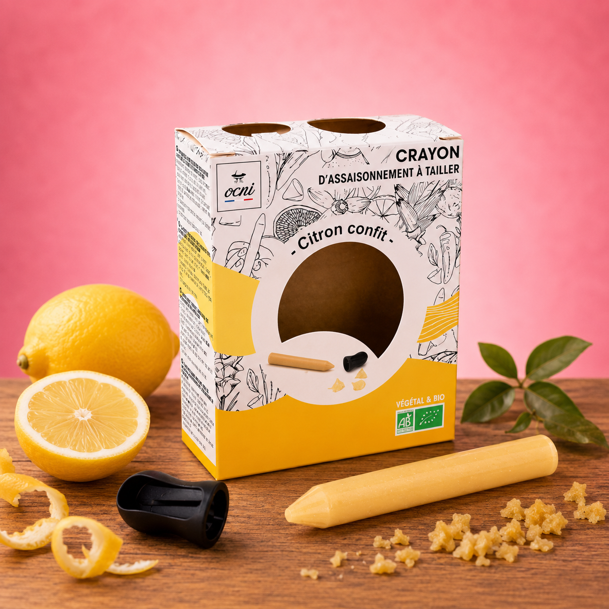 La fée de la gourmandise Coffret crayon citron confit bio 1 crayon