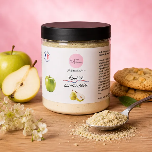 La fée de la gourmandise Cookies pomme poire préparation gâteaux