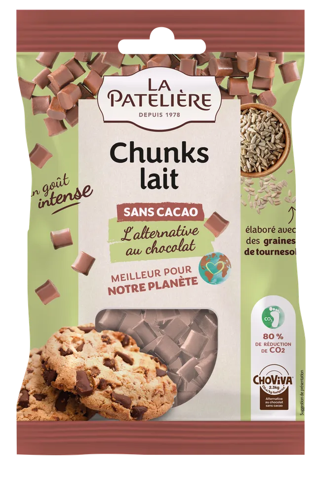 La Patelière Chocolats chunks lait sans cacao tournesol