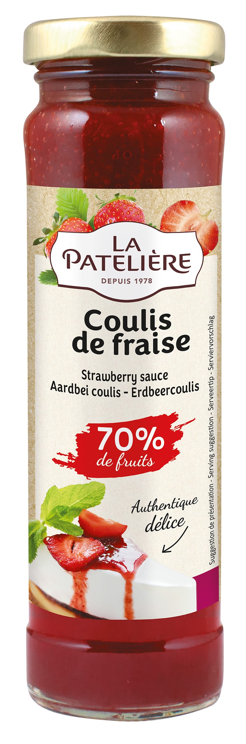 La Patelière Coulis et nappages Coulis fraise 70% fruits