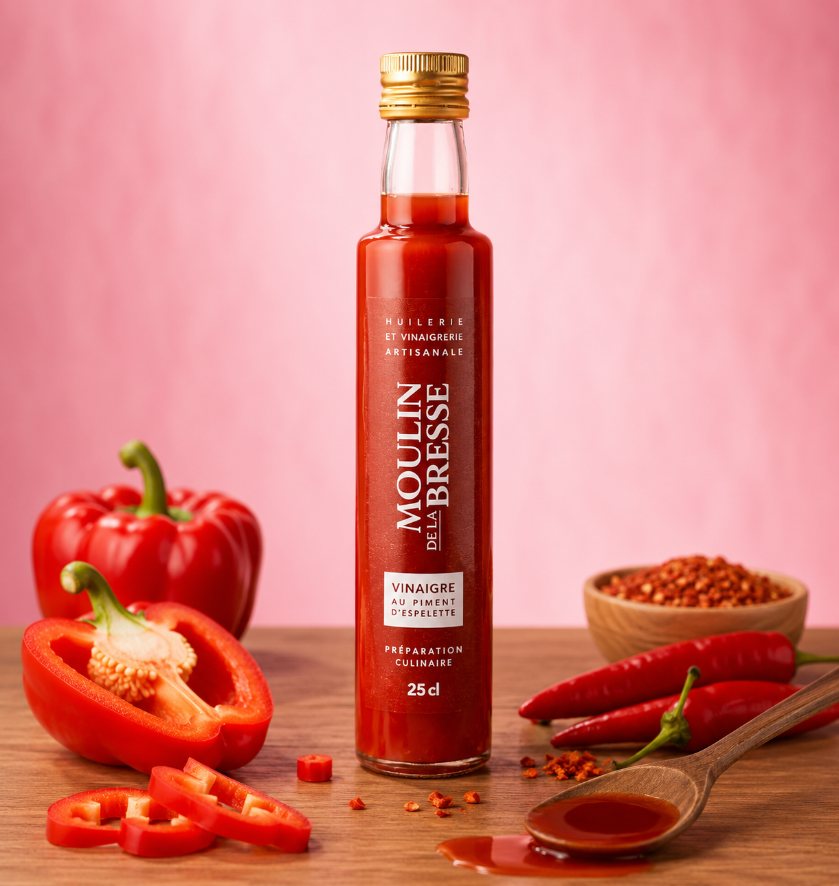 La fée de la gourmandise Vinaigre Piment Espelette 25 cL