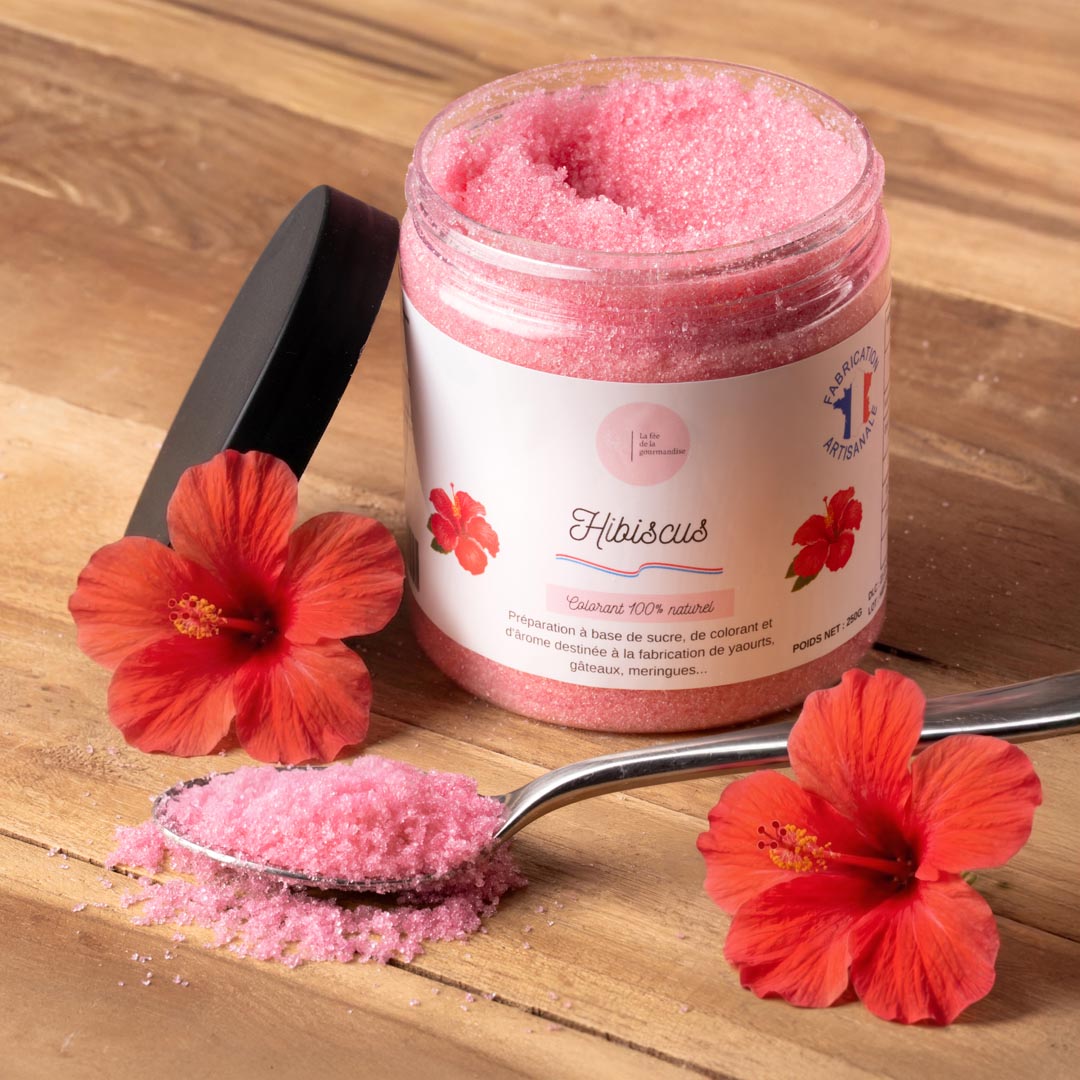 La fée de la gourmandise Sucres Sucre Hibiscus Baby pot 50 g