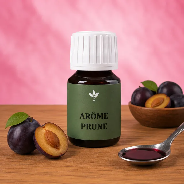 La fée de la gourmandise Arôme Naturel Prune flacon 58ml dosage