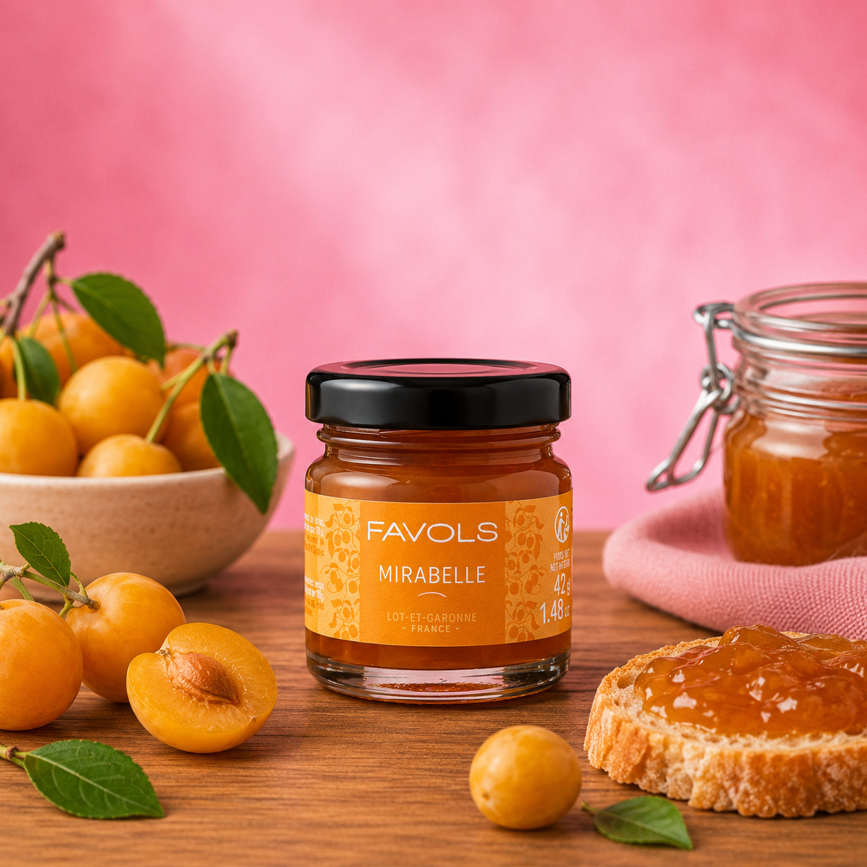 La fée de la gourmandise confiture mirabelle Lorraine 42g