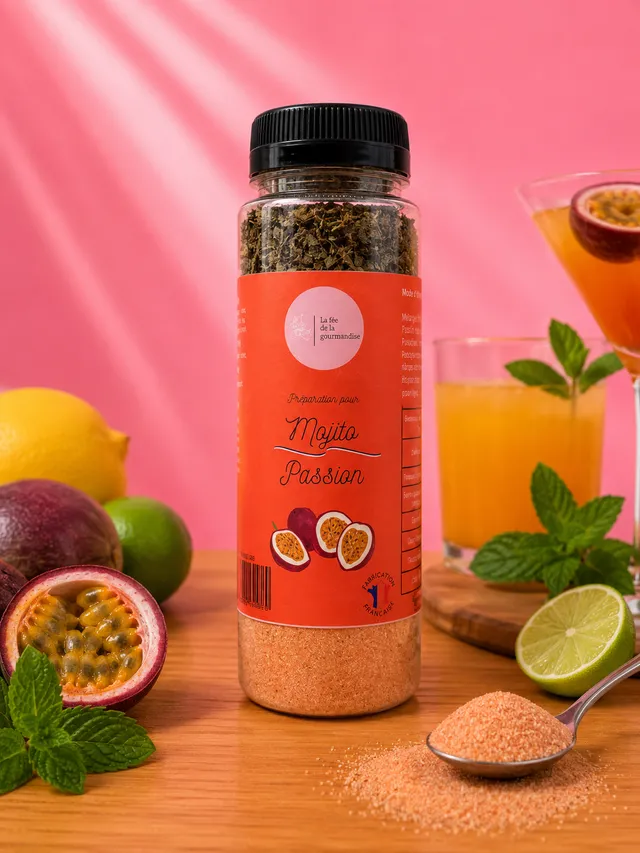 La fée de la gourmandise Mojito Passion préparation cocktail