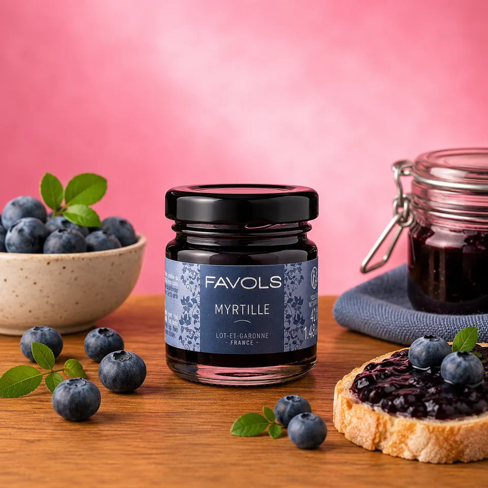 La fée de la gourmandise Confiture Myrtille mini 42 g