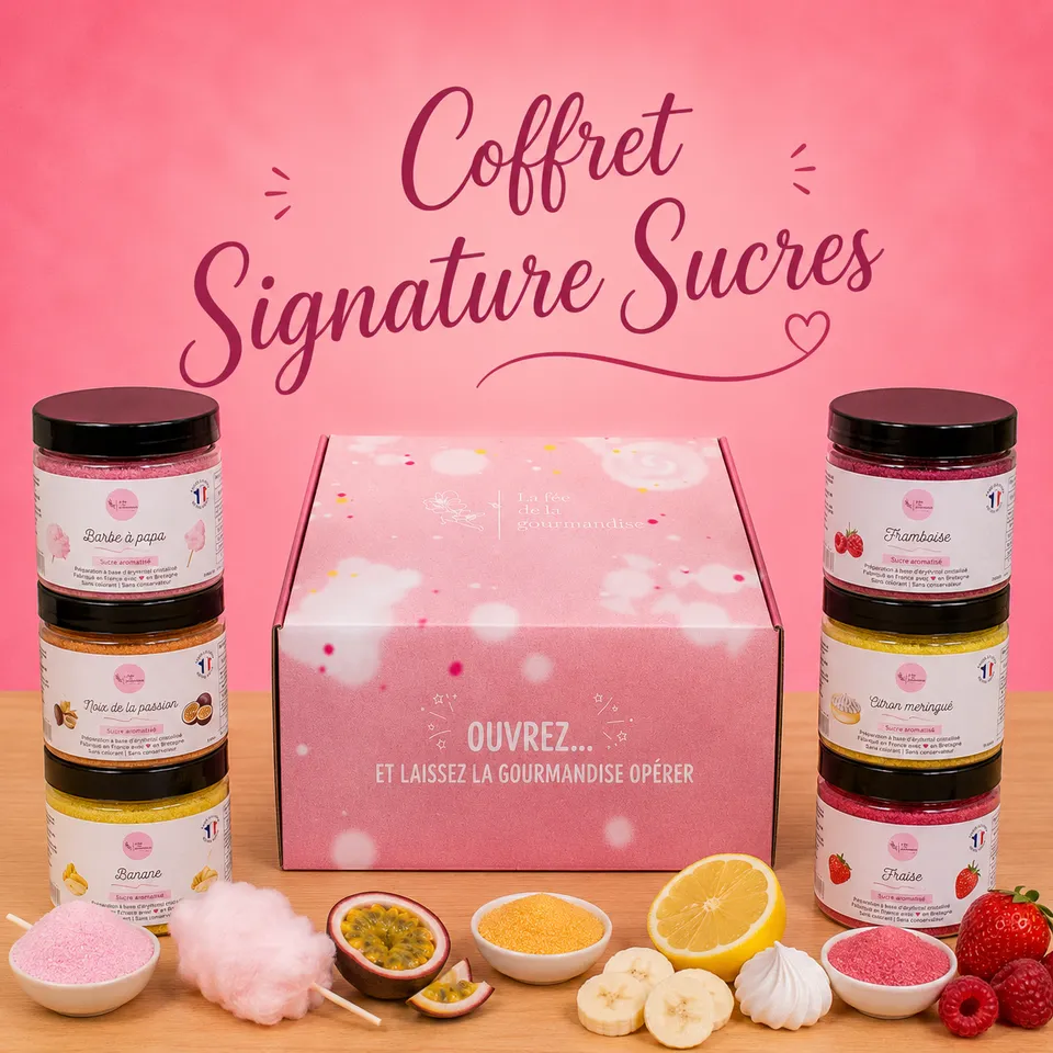La fée de la gourmandise Coffret 6 sucres 250G cadeau fruité
