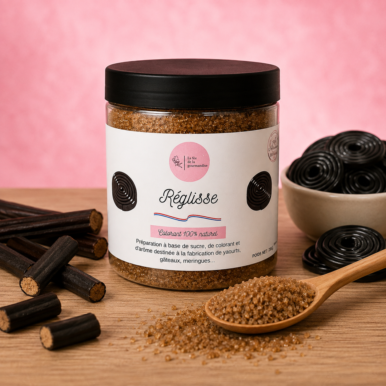 La fée de la gourmandise Sucres aromatisés Réglisse sucre aromatisé