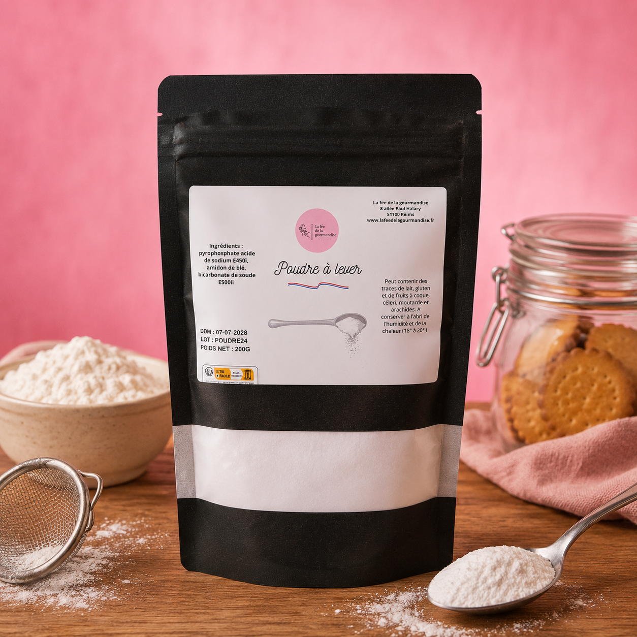La fée de la gourmandise Poudre à lever 200g pour gâteaux