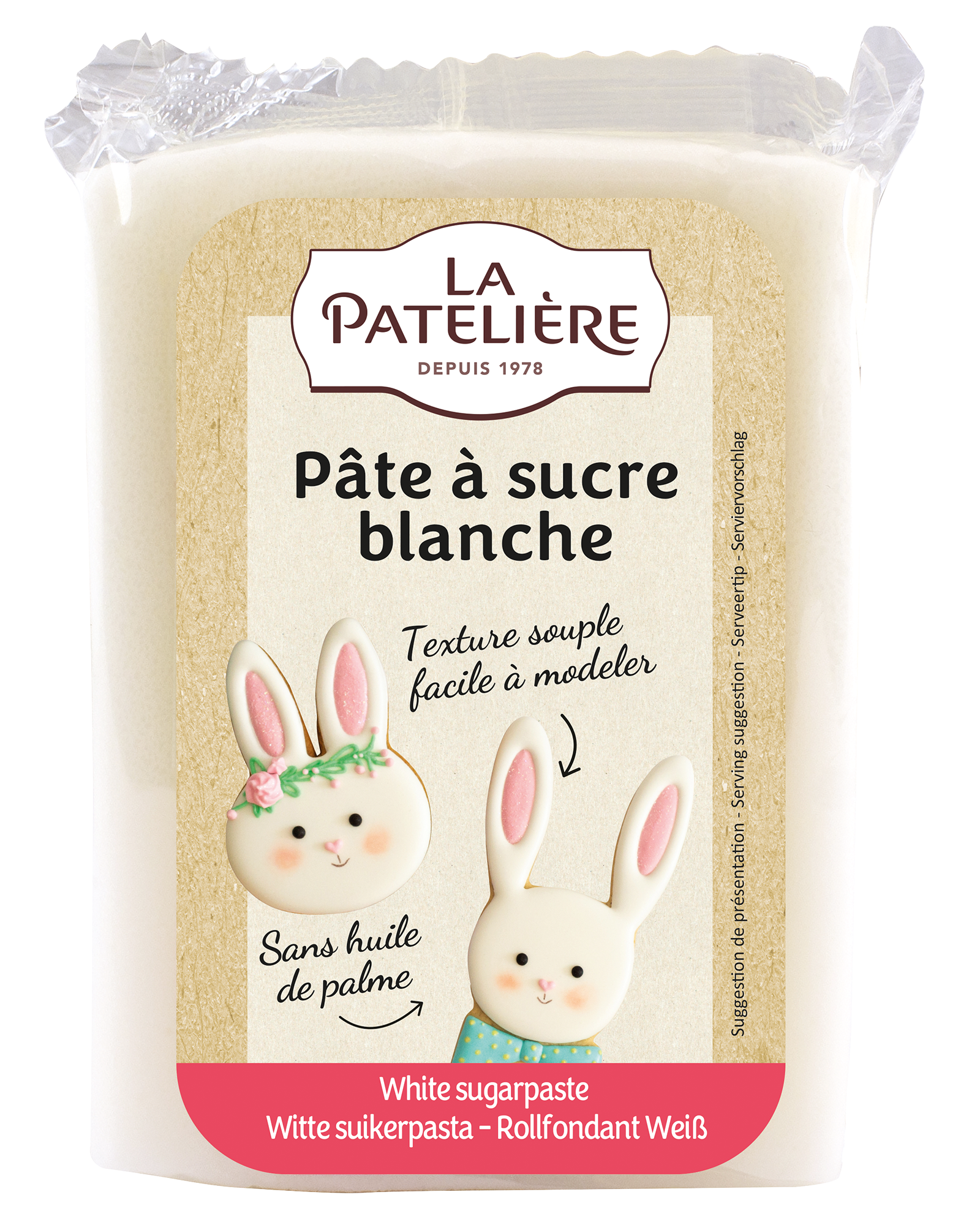 La Patelière Fondant blanc pâte à sucre sans huile de palme