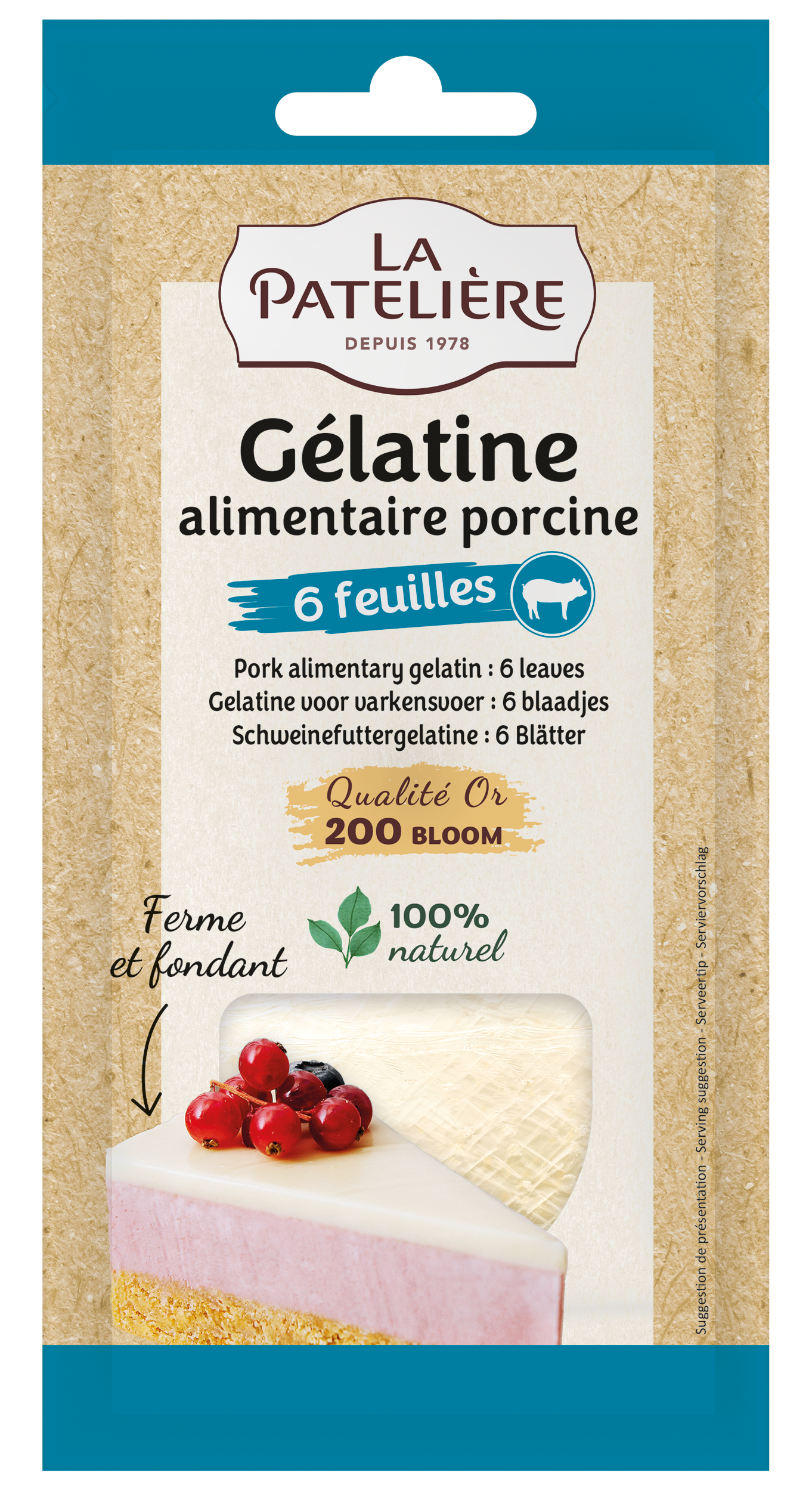 La Patelière Secrets Gélatine Feuilles 12g 6 feuilles