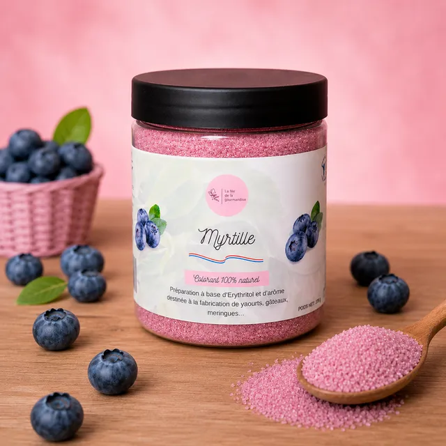 La fée de la gourmandise Érythritol myrtille 250 g sans sucre