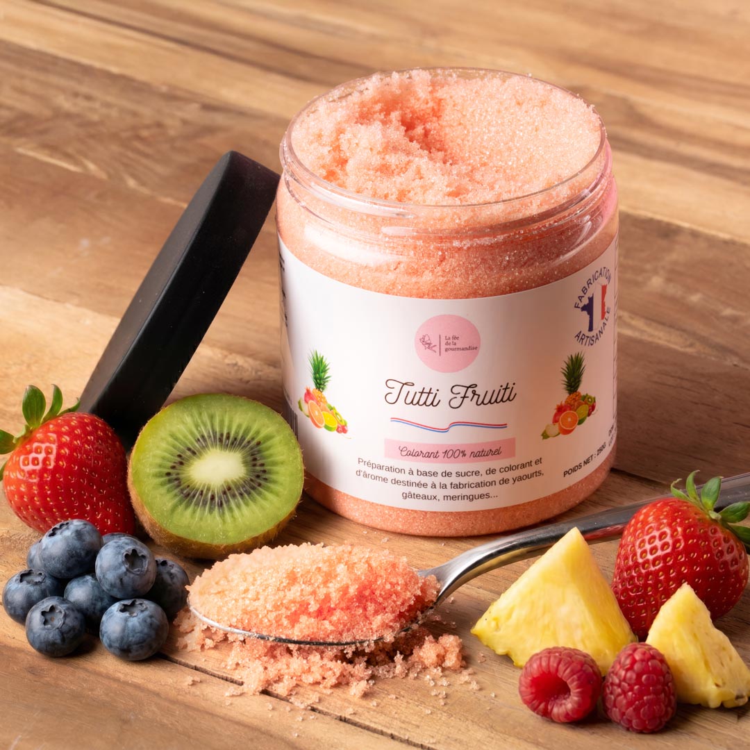 La fée de la gourmandise Sucre Tutti Frutti aromatisé 50 g