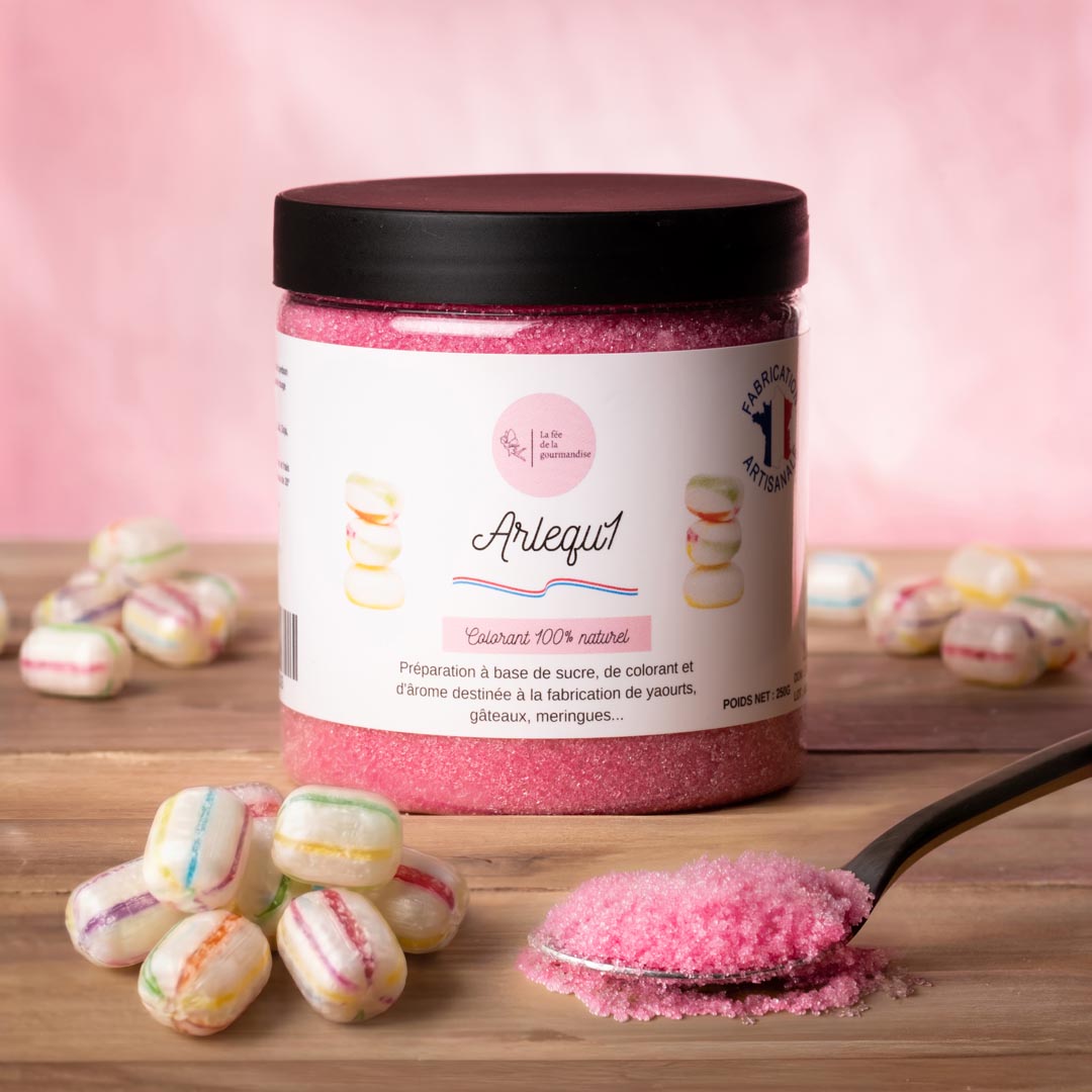 La fée de la gourmandise Sucre Arlequin fruité Baby pot 50 g