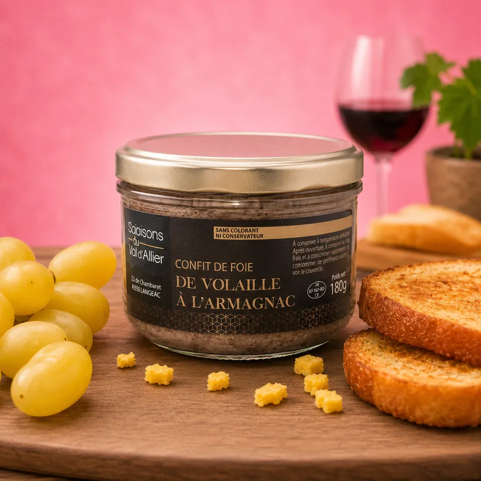 La fée de la gourmandise Gamme salée confit foie volaille 180g