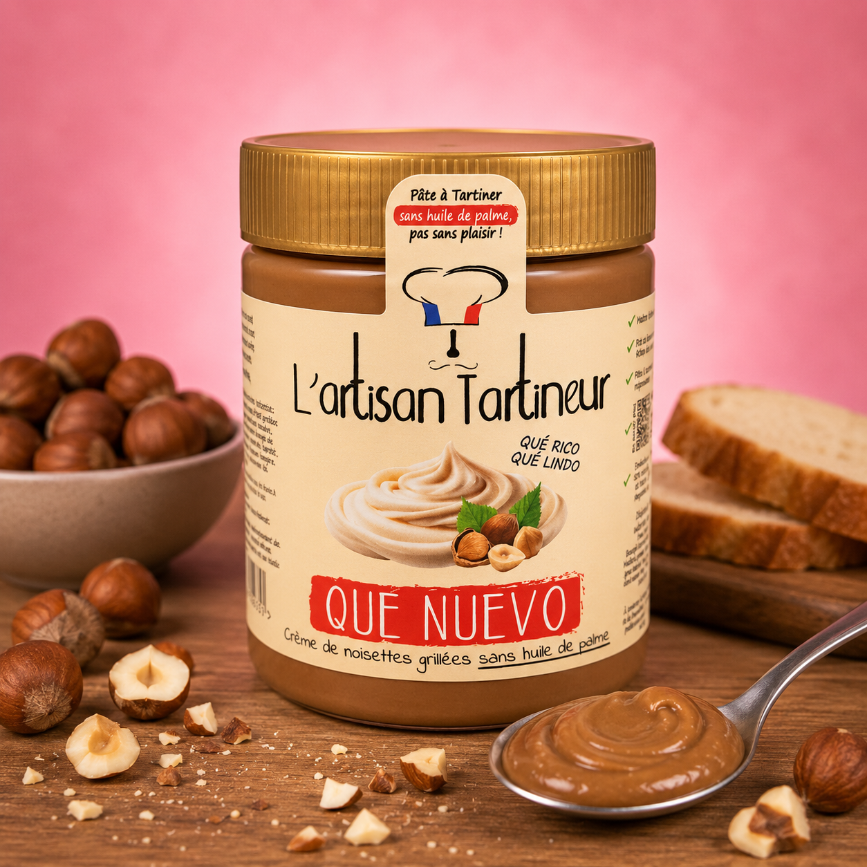 La fée de la gourmandise Que Nuevo pâte à tartiner 570g noisettes