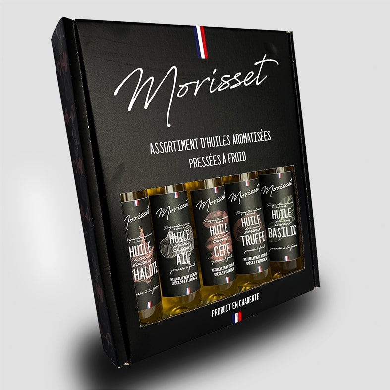 Morisset Huiles aromatisées coffret 5 bouteilles assortiment