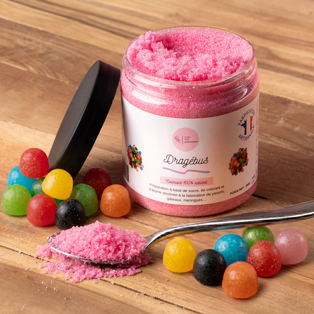 La fée de la gourmandise Dragébus sucre parfumé baby pot 50g
