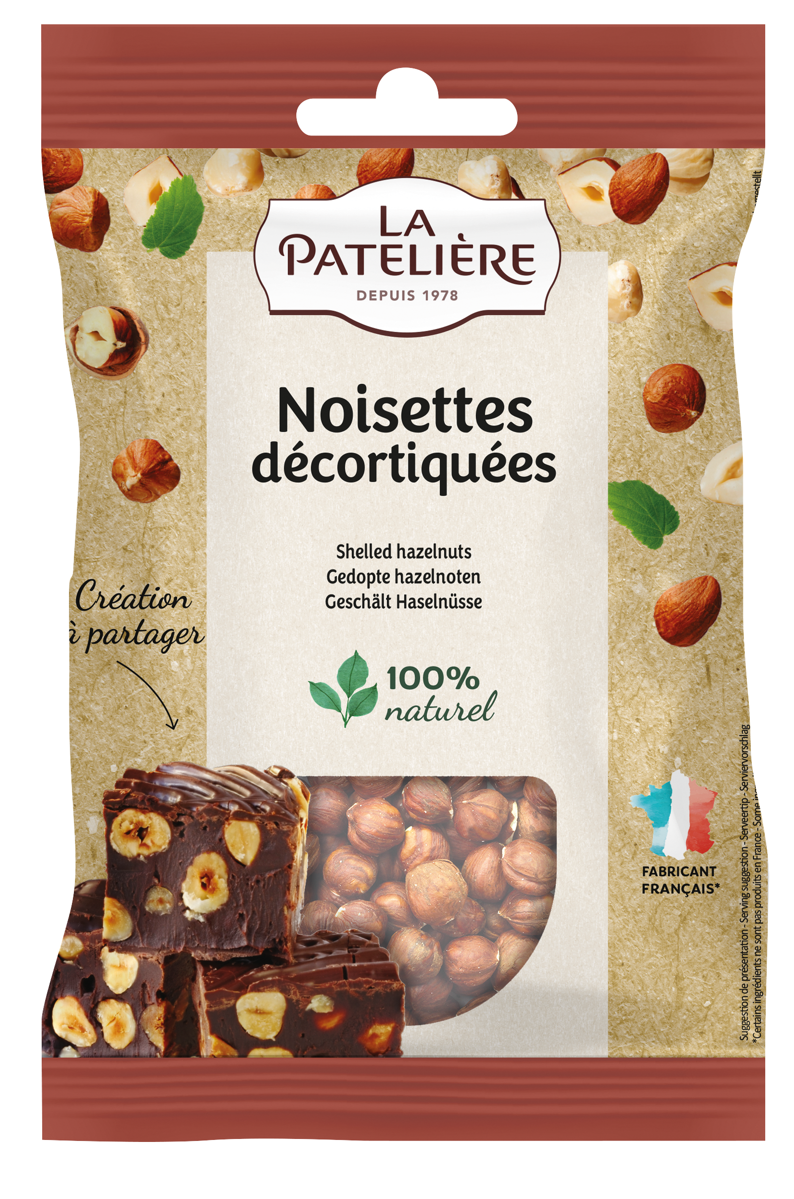 La Patelière Fruits secs Noisettes décortiquées bio pâtisserie