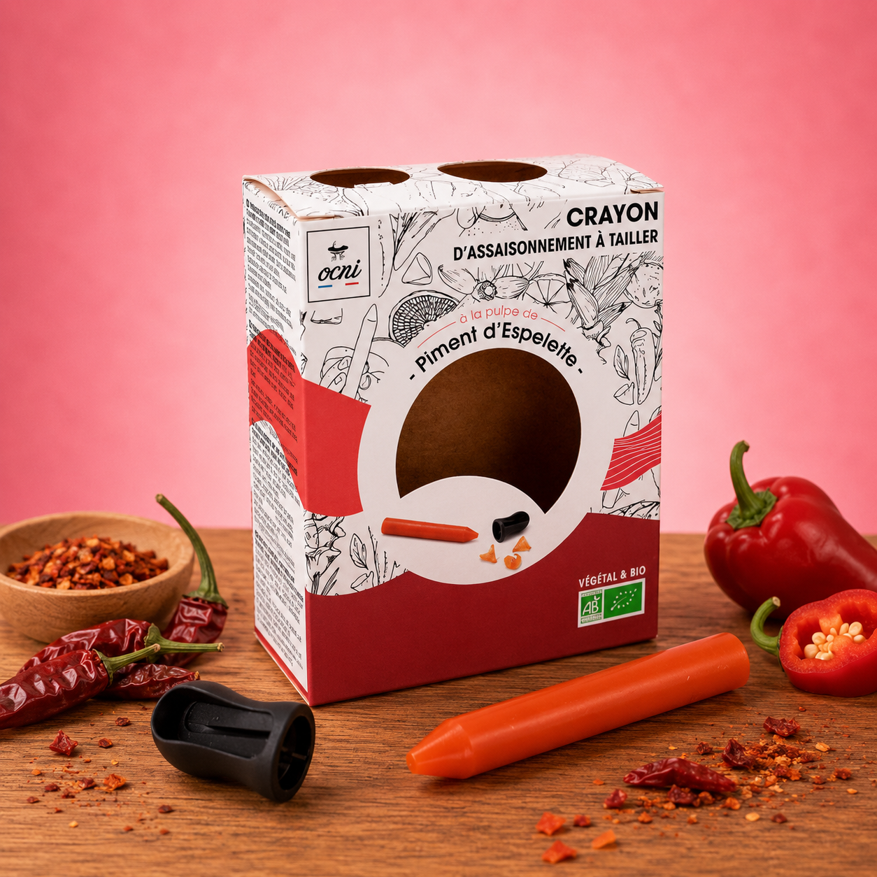 La fée de la gourmandise Coffret 1 crayon piment Espelette bio