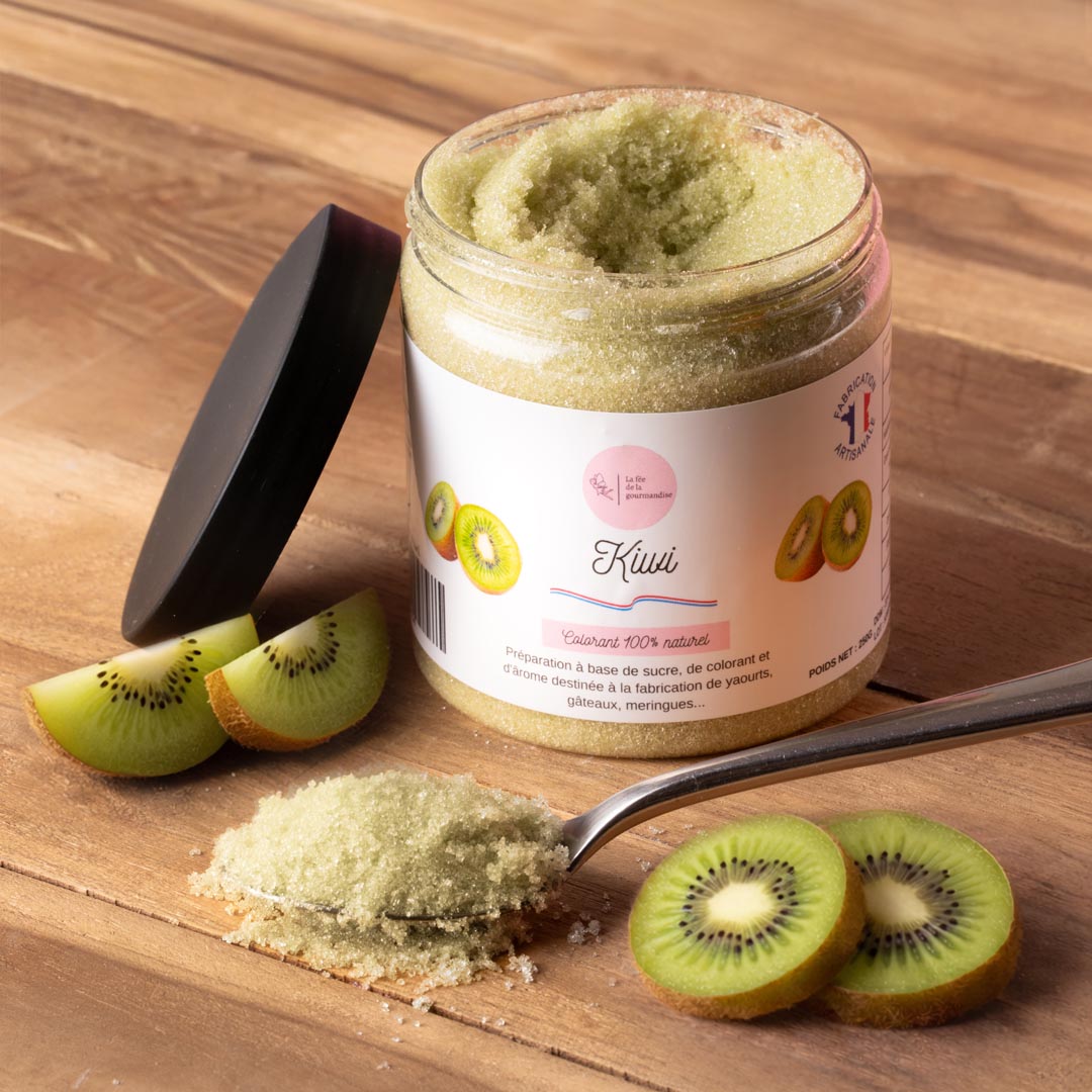 La fée de la gourmandise Sucre aromatisé Kiwi sucre Baby pot 50g