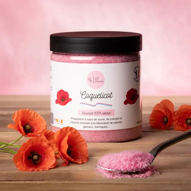 La fée de la gourmandise Sucre coquelicot sucre aromatisé 50g floral