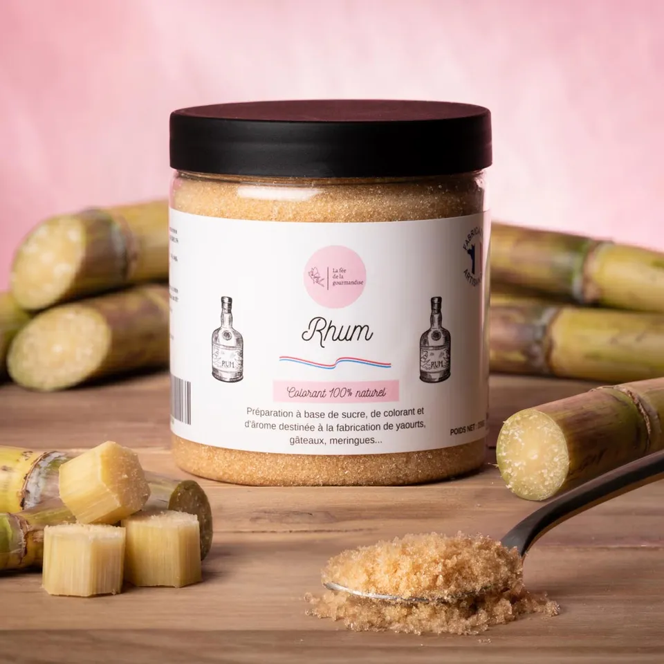 La fée de la gourmandise Sucre aromatisé rhum pot 250g pâtisserie