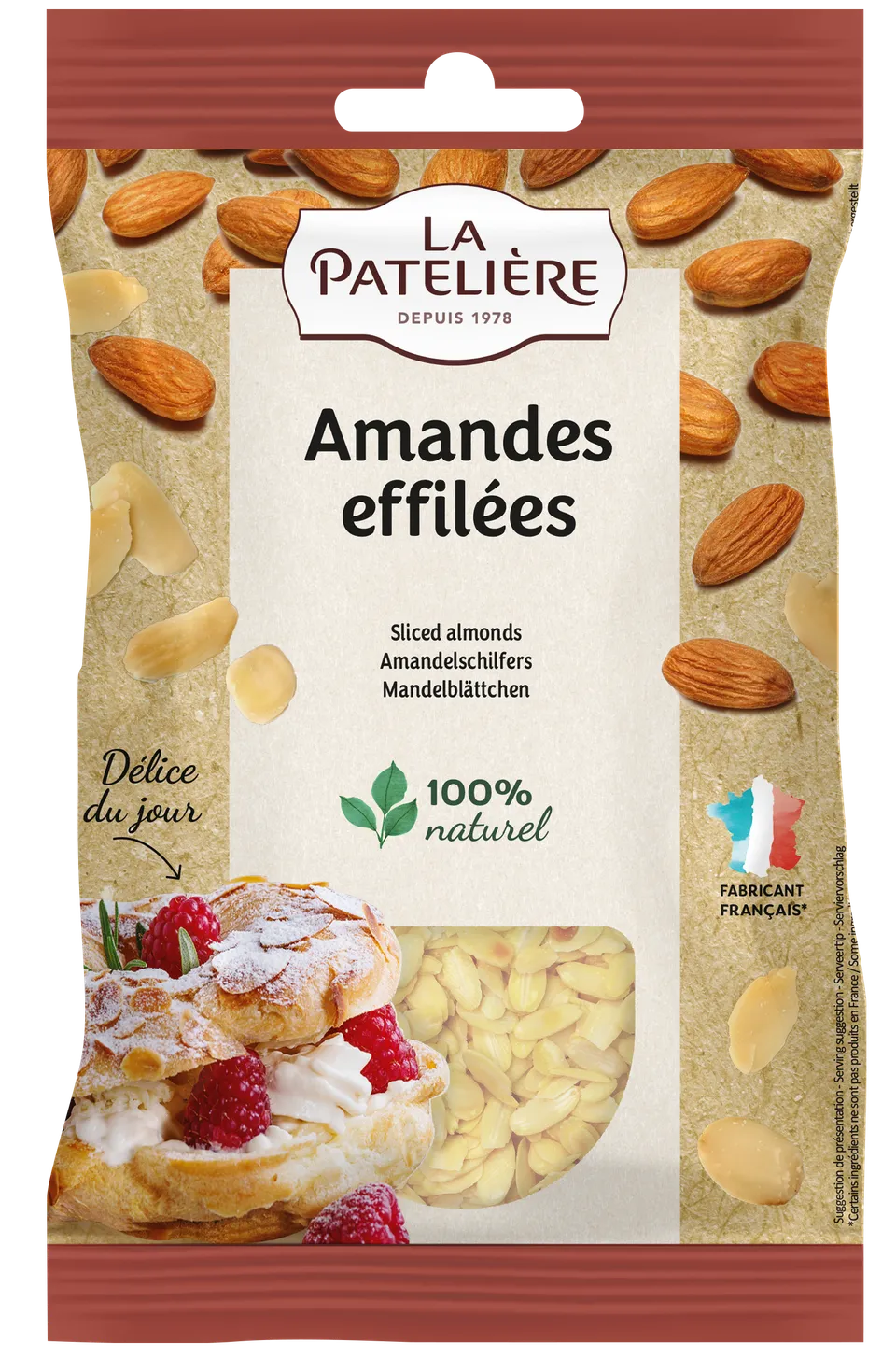 La Patelière Fruits secs amandes effilées pour pâtisserie